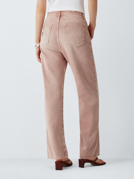 rag & bone Phoebe Wide Leg Mid Rise Drawstring Jeans - view 2, Light Pink