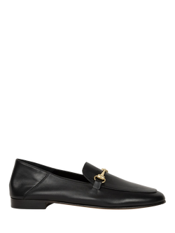 Bobbies Jill Leather Horsebit Loafers, Passion Black