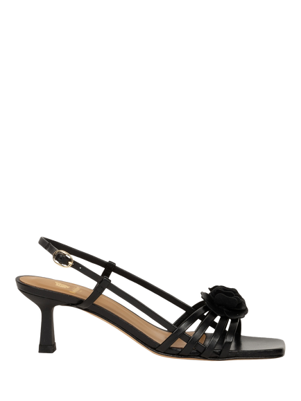 Bobbies Luzia Leather Kitten Heel Sandals, Passion Black, Passion Black
