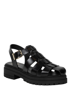 Bobbies Billy Leather Fisherman Sandals - view 2, Absolute Black