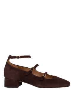 Bobbies Suzie Suede Mary Janes, Truffle Brown, Truffle Brown