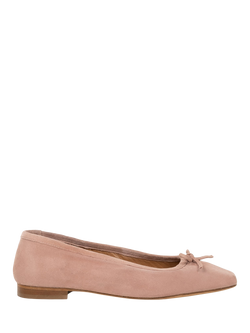 Bobbies Mari Suede Ballerina Pumps, Blush, Blush