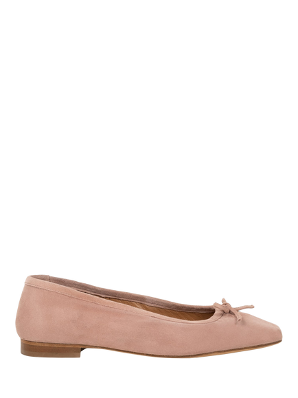 Bobbies Mari Suede Ballerina Pumps, Blush, Blush