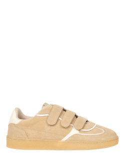 Bobbies Vesper Suede Riptape Trainers, Moon Sand