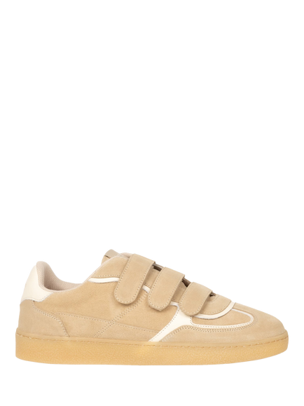 Bobbies Vesper Suede Riptape Trainers, Moon Sand