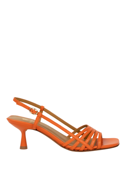 Bobbies Ève Leather Slingback Sandals, Sunrise