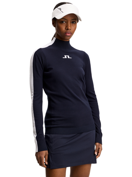 J.Lindeberg Adia Knitted High Neck Sweater, Jl Navy