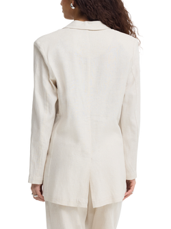ICHI Ihlinno Linen Blend Blazer, Natural Ecru - view 2, Natural Ecru