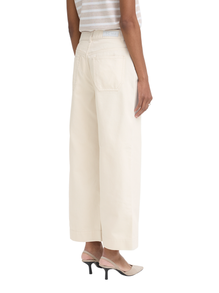 ICHI Olia Cropped Wide Leg Jeans, Birch - view 2, Birch