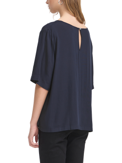 ICHI Ihmarrakech Boat Neck Blouse, Total Eclipse - view 2, Total Eclipse