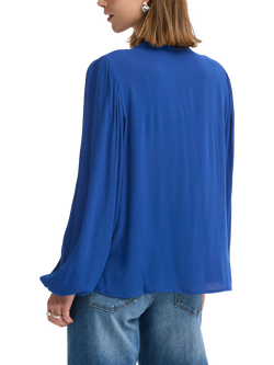 ICHI Ihmarrakech Balloon Sleeve Blouse, Sodalite Blue - view 2, Sodalite Blue