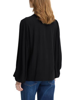 ICHI Ihmarrakech Balloon Sleeve Blouse, Black - view 2, Black