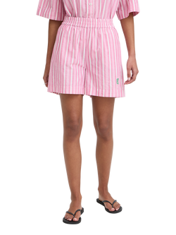 ICHI Ihindra Mid Rise Striped Shorts, Wild Orchid, Wild Orchid