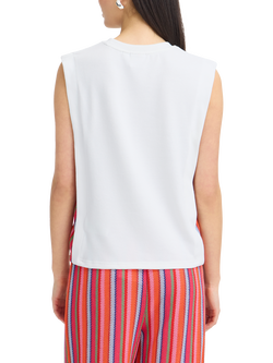 ICHI Ihlibella Side Stripe Detail Vest Top, Cloud Dancer - view 2, Cloud Dancer