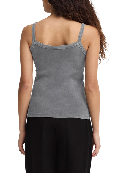 ICHI Ihnicalo Acid Wash Logo Vest, Black Acid - view 2, Black Acid