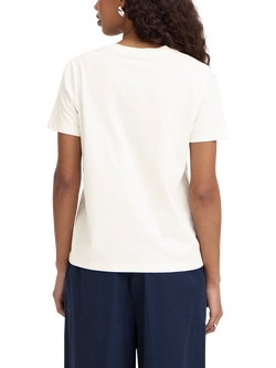 ICHI Ihpendo Embellished Bow T-Shirt, Cloud Dancer - view 2, Cloud Dancer