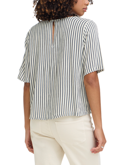 ICHI Ihmarrakech Striped V-Neck Top, Total Eclipse/Multi - view 2, Total Eclipse/Multi