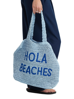 ICHI Iasvea Hola Beaches Tote Bag, Powder Blue - view 2, Powder Blue