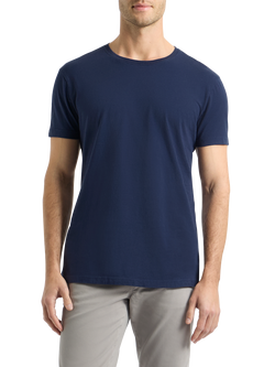 SPOKE Original Cotton Slim Fit T-Shirt, Navy, Navy