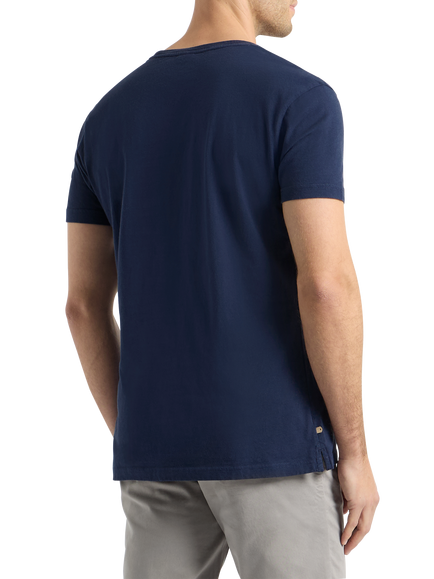 SPOKE Original Cotton Slim Fit T-Shirt, Navy - view 2, Navy