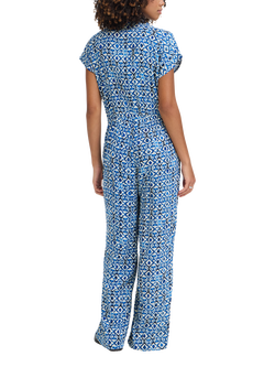 ICHI Ihmarrakech Ikat Print Jumpsuit, Sodalite Blue/Multi - view 2, Sodalite Blue/Multi