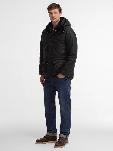 Barbour Beaufort Waxed Cotton Jacket, Navy/Shadow Classic - view 2, Navy/Shadow Classic