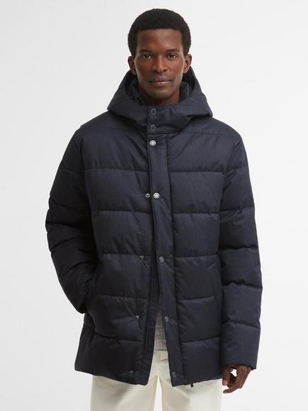 Barbour Emble Hooded Puffer Jacket, Dark Navy, Dark Navy
