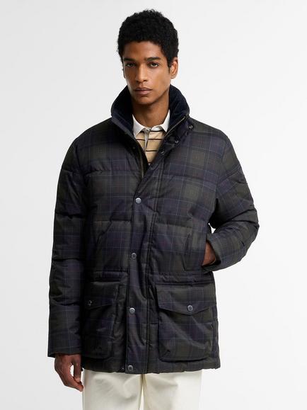 Barbour Lonnen Puffer Jacket, Shadow Tartan, Shadow Tartan