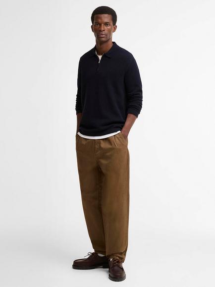 Barbour Bearsted Knitted Polo Shirt, Dark Navy - view 2, Dark Navy