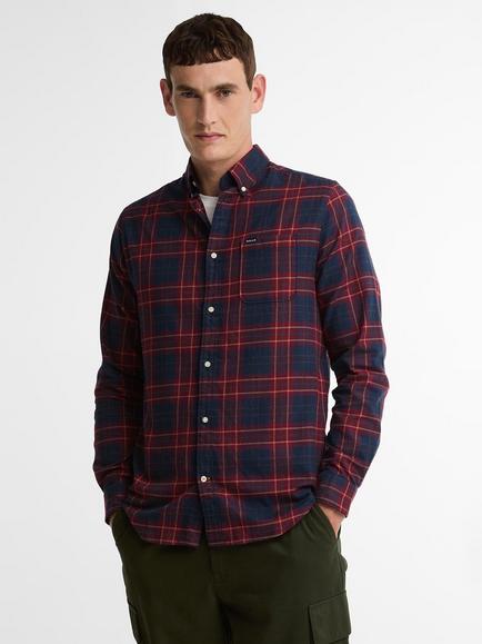 Barbour Broxburn Check Shirt, Red, Red