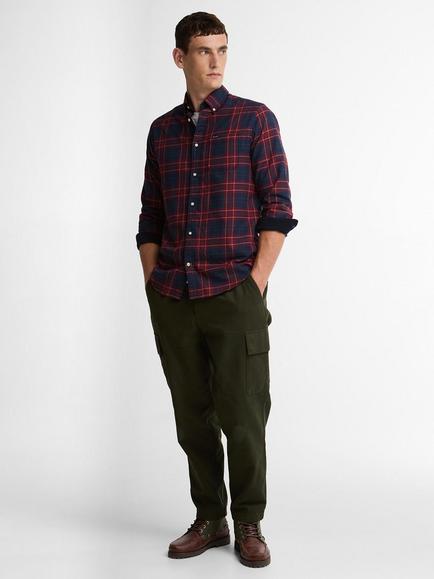 Barbour Broxburn Check Shirt, Red - view 2, Red