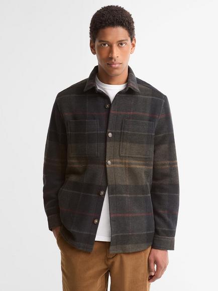 Barbour Woodlane Checked Overshirt, Shadow Tartan, Shadow Tartan