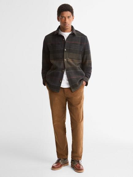 Barbour Woodlane Checked Overshirt, Shadow Tartan - view 2, Shadow Tartan