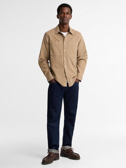 Barbour Chord Shirt, Washed Stone - view 2, Washed Stone