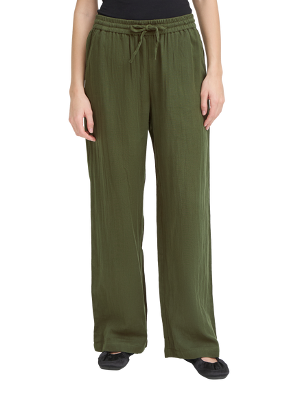 ICHI Iafoxa Beach Trousers, Grape Leaf, Grape Leaf