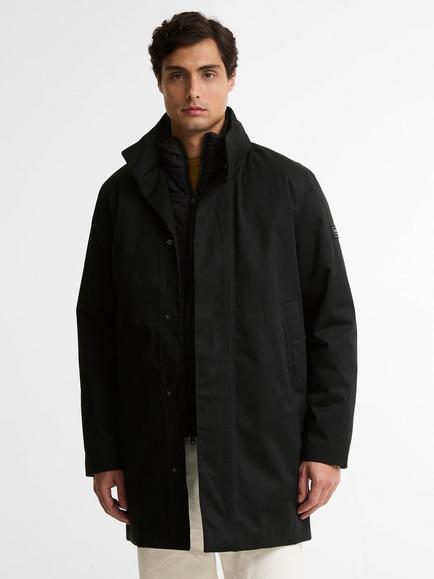 Barbour International Hybridge Raincoat Jacket, Black, Black