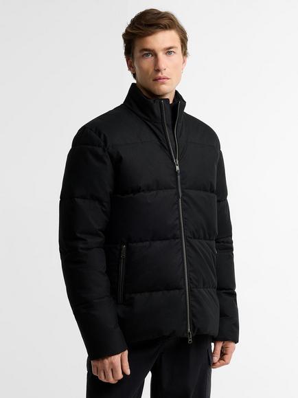 Barbour Quilted Puffer Zip Neck Jacket, Black, Black