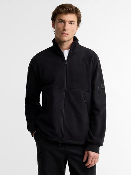 Barbour International Inline Fleece Jacket, Black, Black