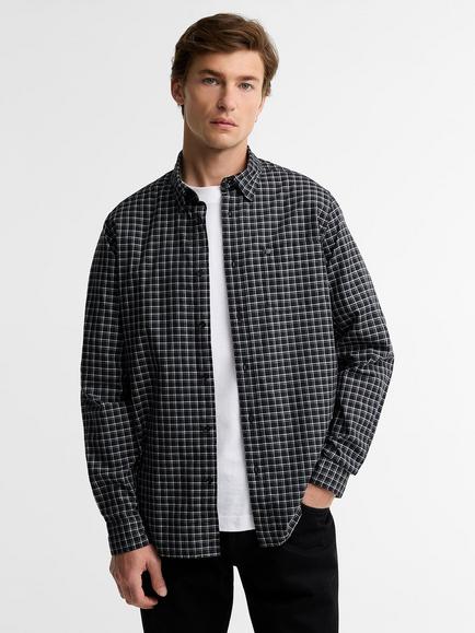 Barbour International Malkin Cotton Shirt, Black, Black