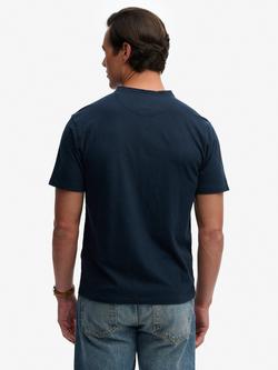 Superdry Classic Grandad T-Shirt, Navy - view 2, Navy