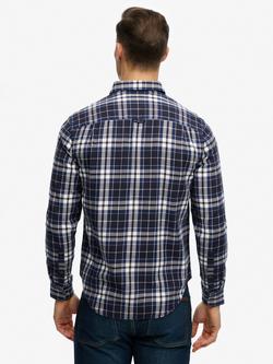 Superdry Long Sleeve Cotton Lumberjack Shirt, Hampton Blue - view 2, Hampton Blue