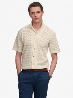 Superdry Knitted Texture Shirt, Ecru, Ecru