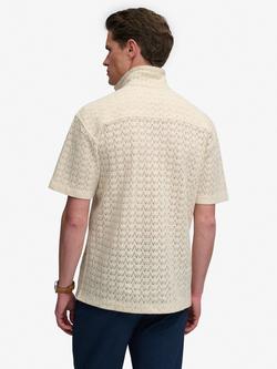 Superdry Knitted Texture Shirt, Ecru - view 2, Ecru