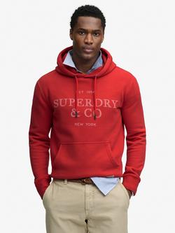 Superdry 1954 Company Relaxed Hoodie, Base Red, Base Red