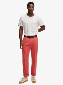 Superdry Premium Regular Chinos, Lobster Red