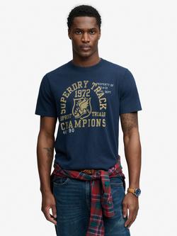 Superdry Printed Graphic T-Shirt, Dark Navy, Dark Navy