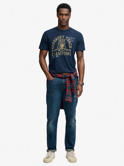 Superdry Printed Graphic T-Shirt, Dark Navy - view 2, Dark Navy