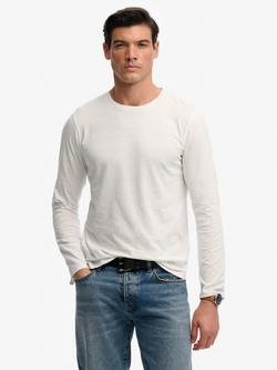 Superdry Classic Long Sleeve Top, Lime White, Lime White