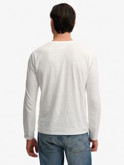 Superdry Classic Long Sleeve Top, Lime White - view 2, Lime White