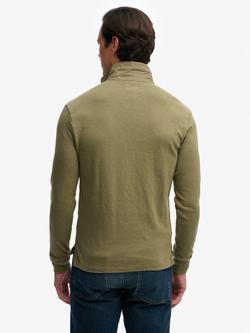 Superdry Classic Preppy Long-Sleeved Top, Silver Sage - view 2, Silver Sage